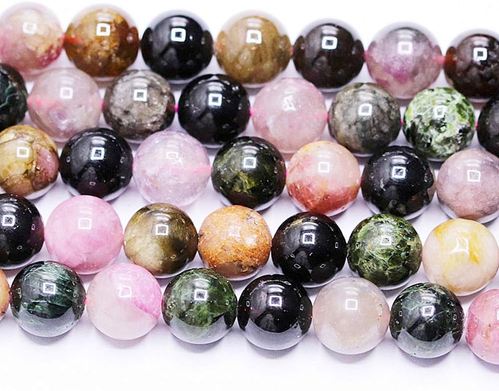 Gorgeous Black Rutilated Quartz Natural Gemstone Loose Beads 6mm Smooth Round Approxi 15 inch DIY Bracelet Necklace for Jewelry Making Black Rutilated Quartz 6mm