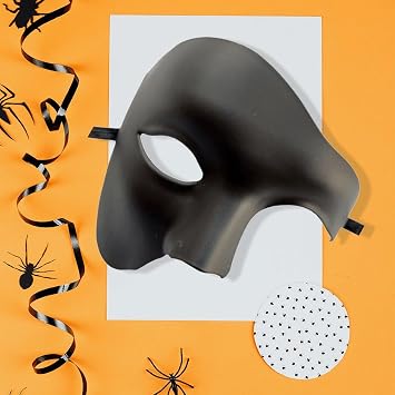 Half Face Masquerade Maskfor Men, Adult Half Face Party Mask, Halloween of the Opera Mask Costume for Mardi Gras Party Carnivals Wedding Cosplay Party