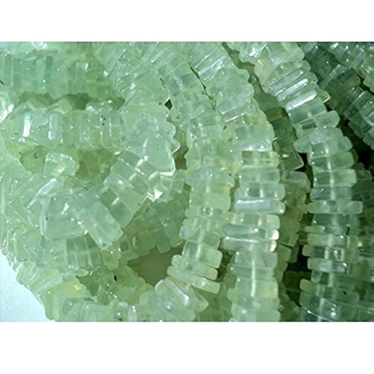 Prehnite naturelle véritable en perles carrées de 5mm de qualité supérieure LKBEADS