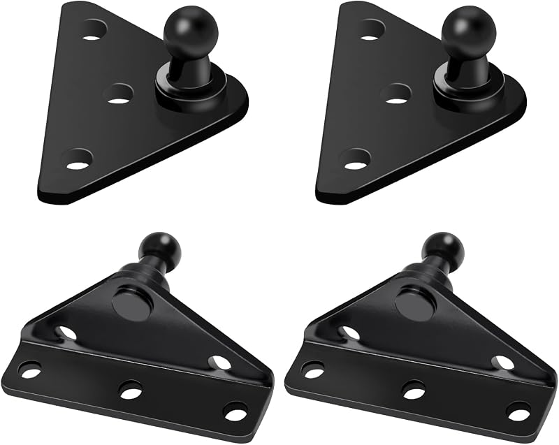 Suporte de montagem com esfera de 10 mm para mola a gás Euplokeer – Kit com 4 peças e 16 parafusos