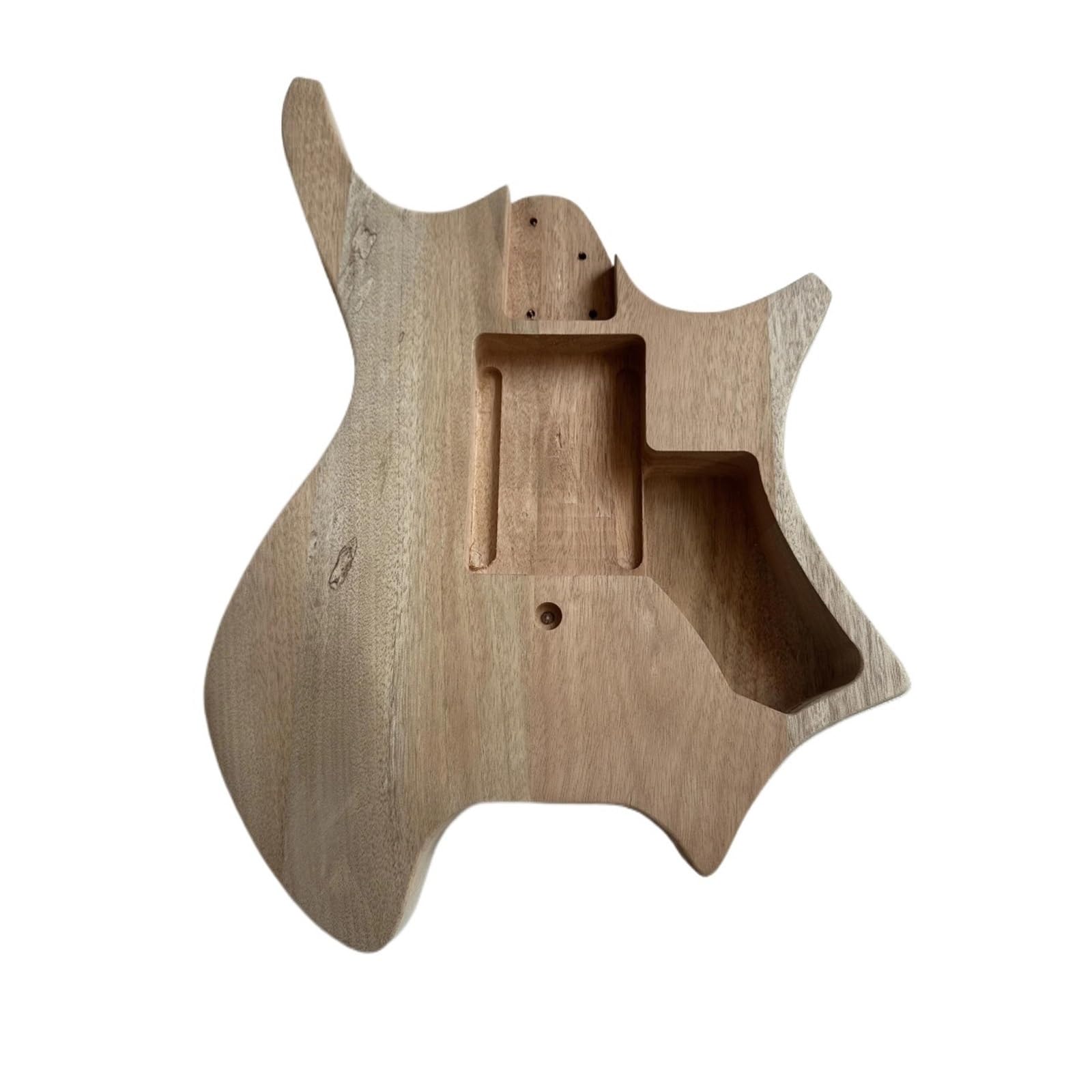 Unfinished Guitar Body 6 String Headless Electric Guitar Body Special Shape Unfinished Mahogany Wood