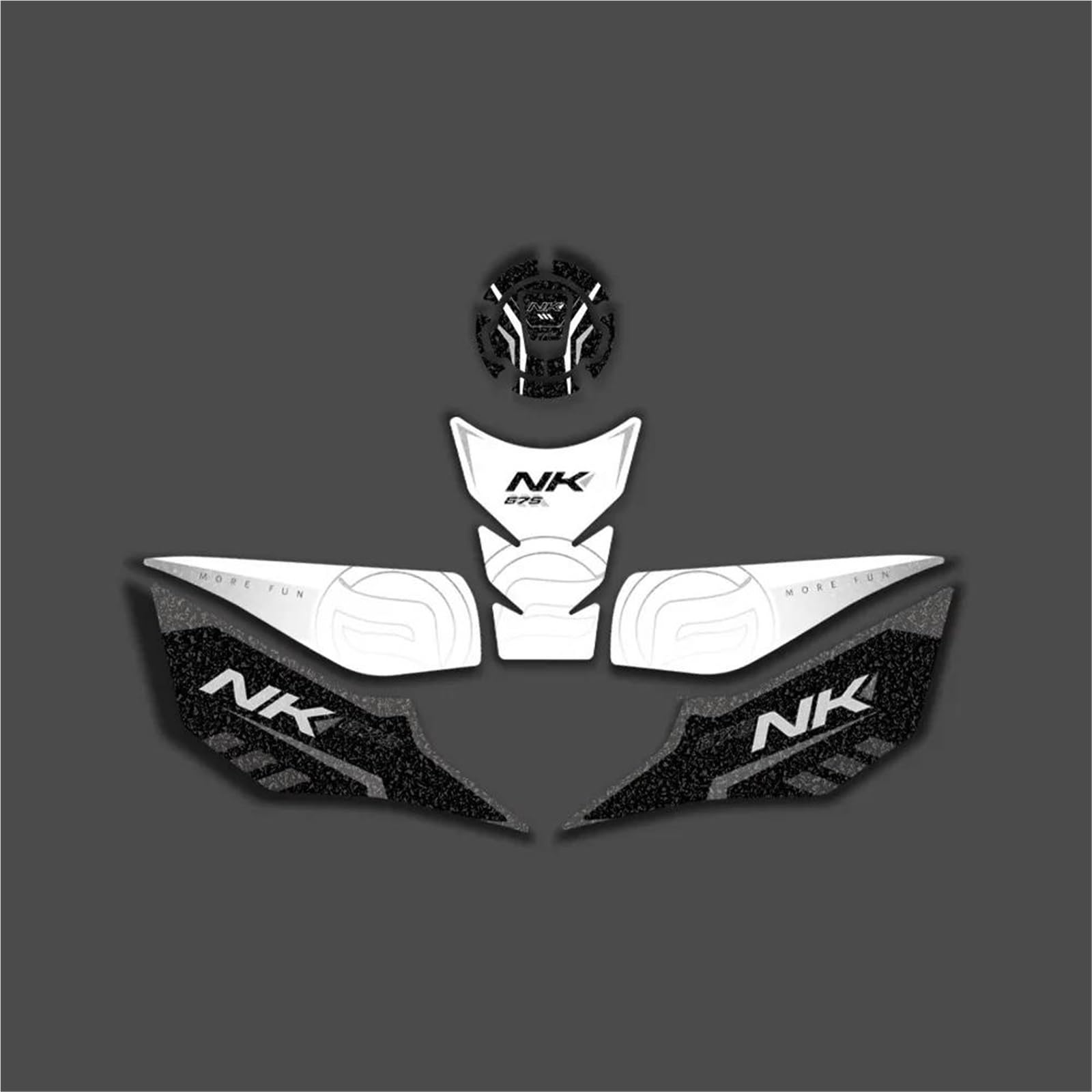 Pegatina esmerilada motocicleta CFMOTO 675NK 2025 protector elegante vinilo textura tanque 6