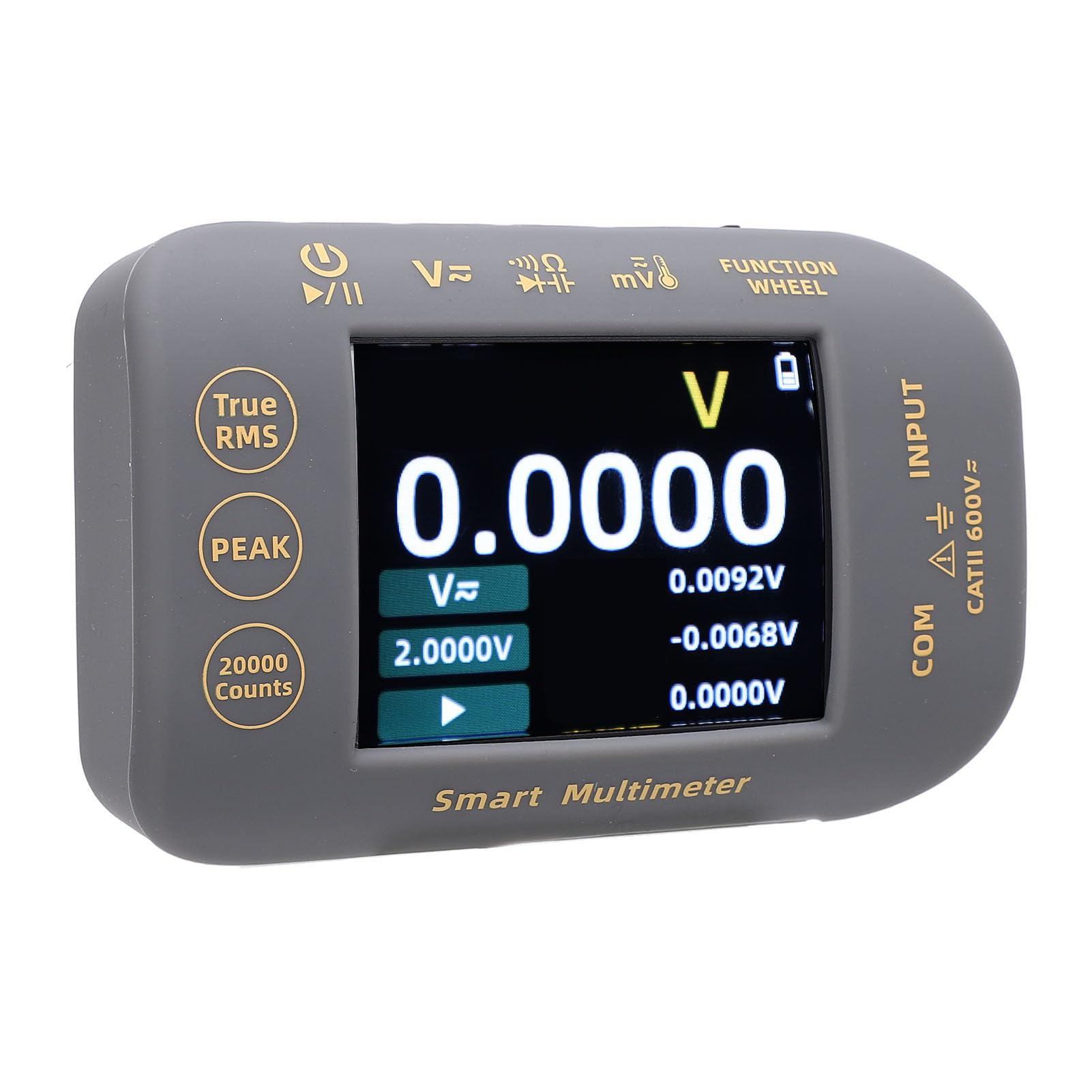 Multimetro Digitale Fotovoltaico 20000 Conteggi Vero RMS Tester per Pannelli Solari Ad Alta Precisione, Schermo LCD a Colori da 2,8 Pollici Multimetro per Batteria Ricaricabile per Tensione di