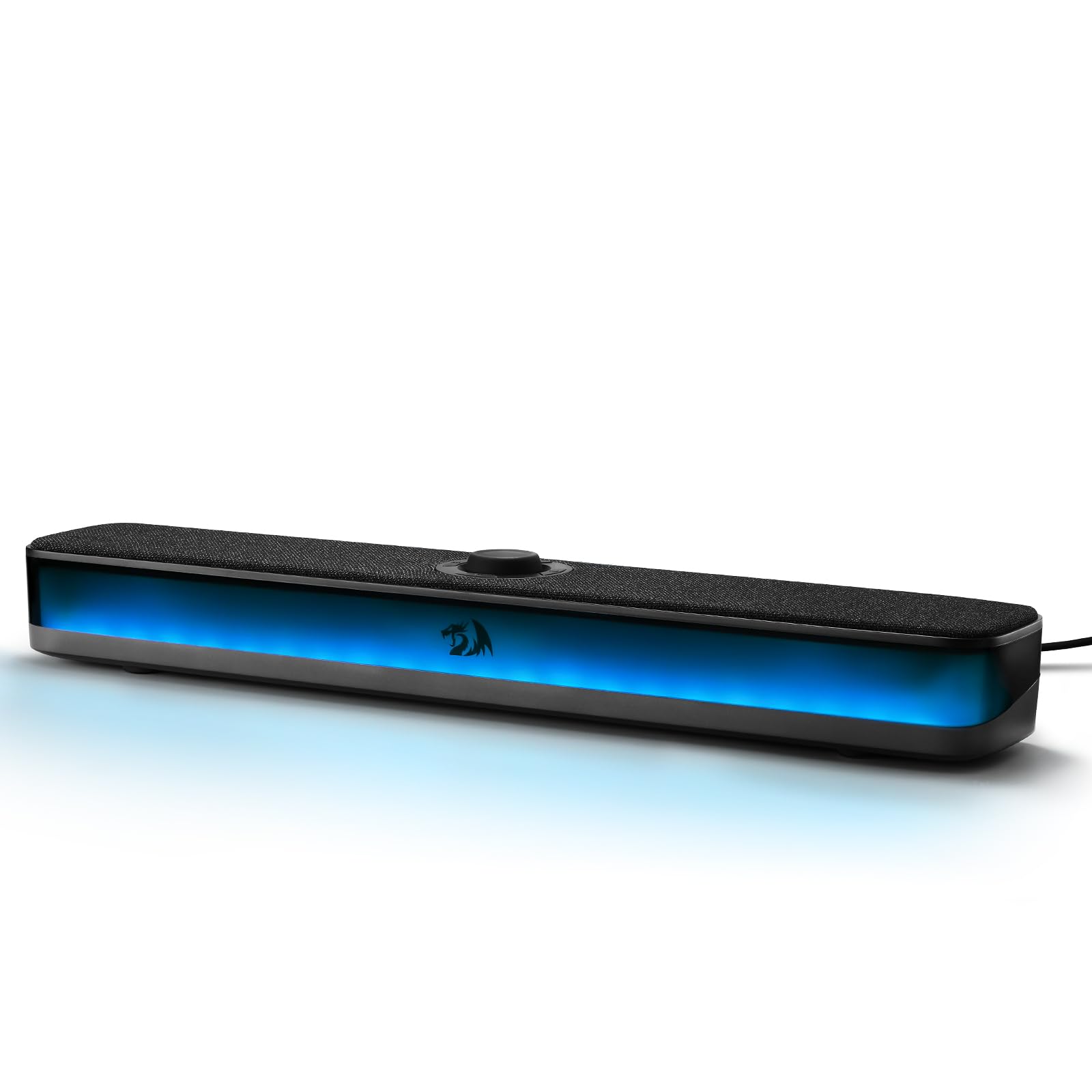 Barra de sonido de escritorio Redragon GS515 RGB, altavoces de computadora estéreo de 2.0 canales para escritorio con Bluetooth 5.3, alimentación USB-C/USB, negro