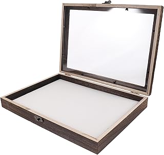 ULTECHNOVO Specimen Display Case 1 Set Wooden Display Box Specimen Box Butterflies Specimen Display Box with Mat