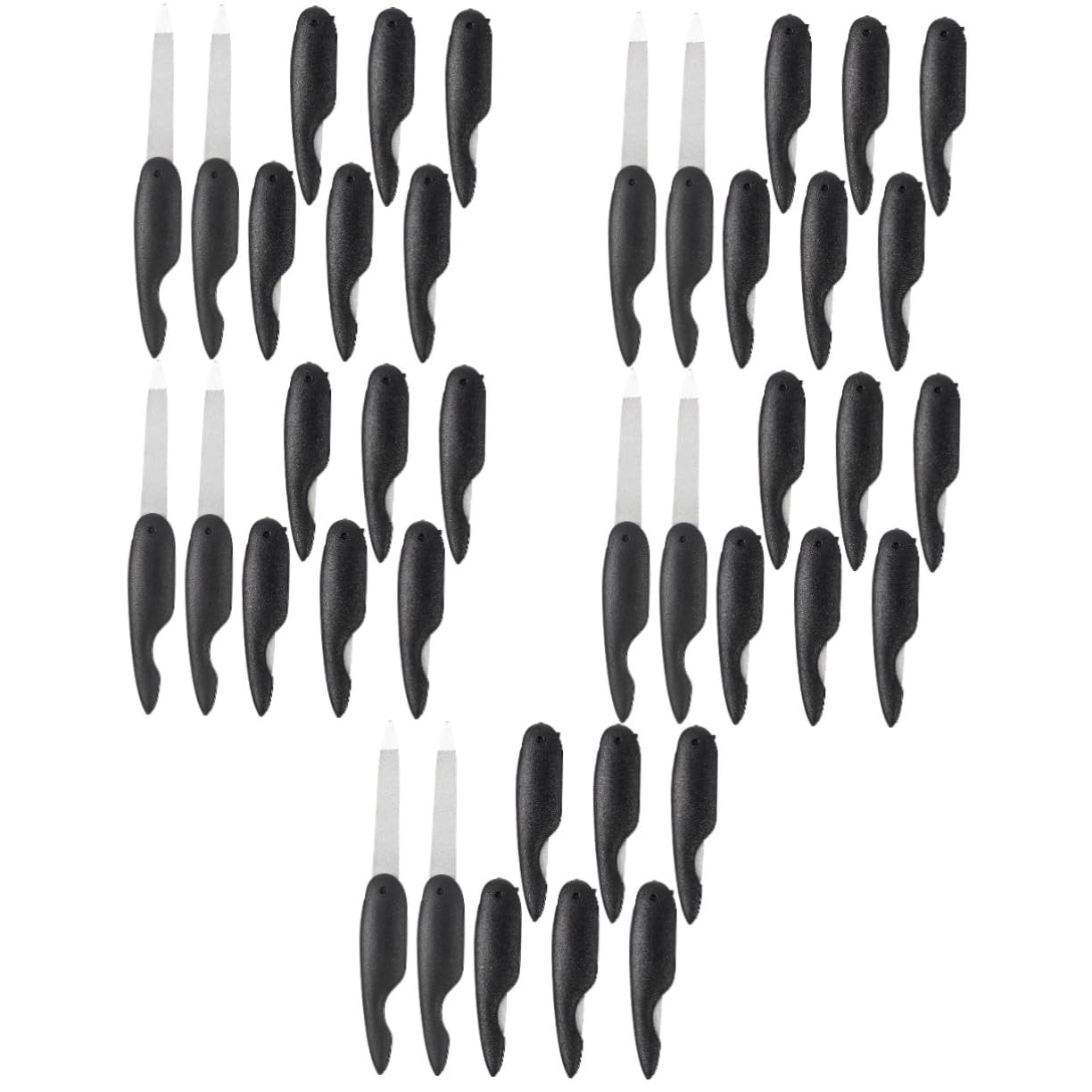 FOMIYES 40piezas Limadores De Uñas Plegables De Doble Cara Herramientas De Manicura Para Uñas De Manos y Pies Diseño Compacto y Duradero Para Uso Diario
