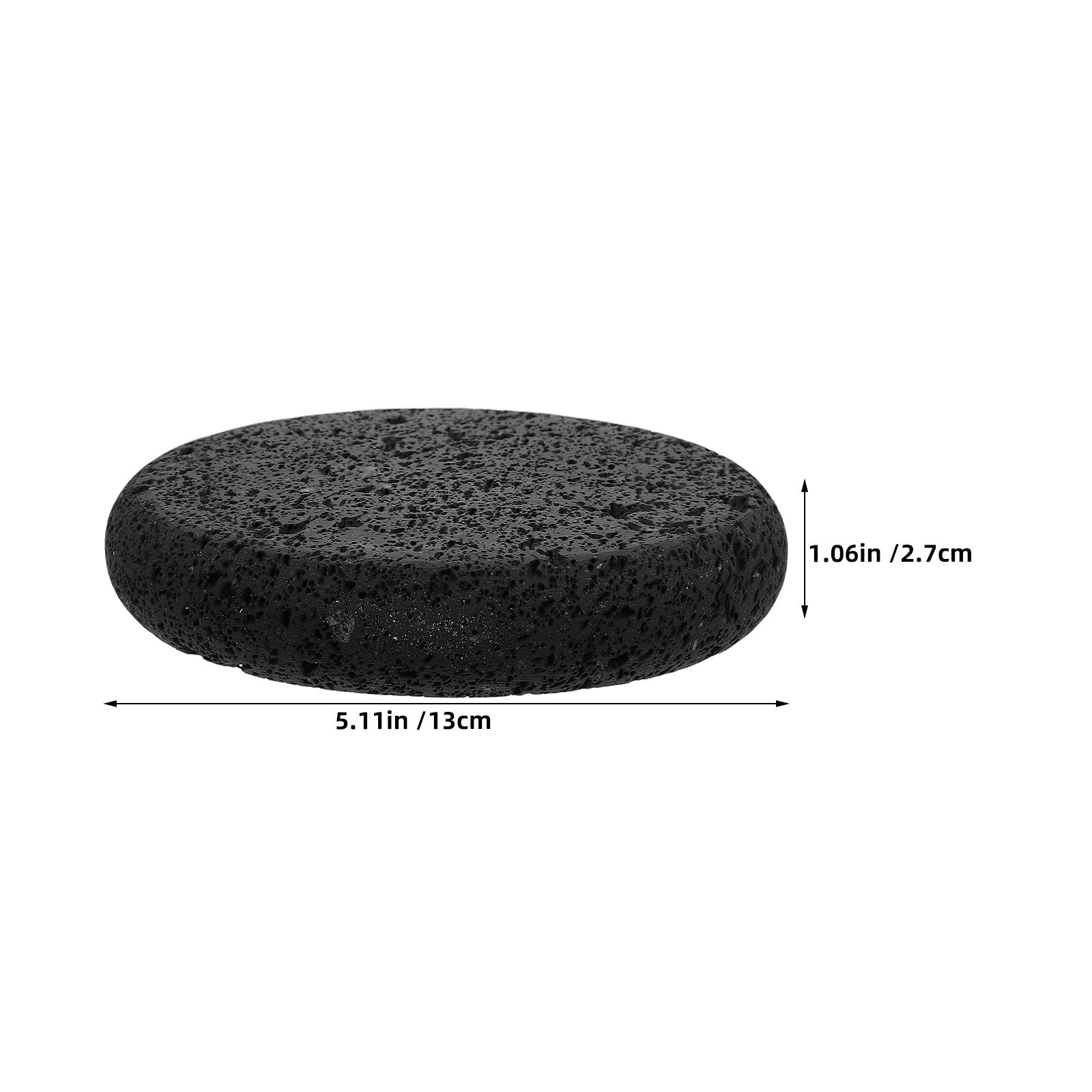Cabilock Pietra per Grigliare Rotonda in Pietra Lavica 13 Cm | Pizza e Carni, Uso Outdoor e Piastra Teppanyaki, Resiste a Temperature Elevate e Pulizia Semplice