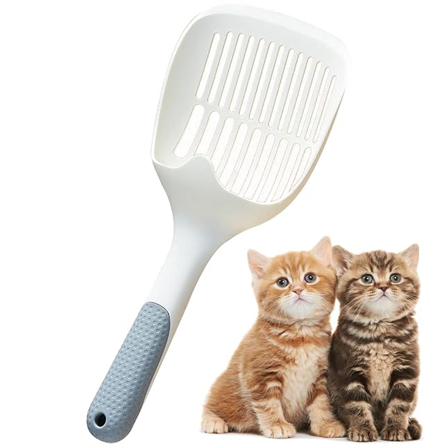 BPS Pala Plástico para Arenero Gato con Mango Cómodo Recogedor de Arena Plástico BPS-5589