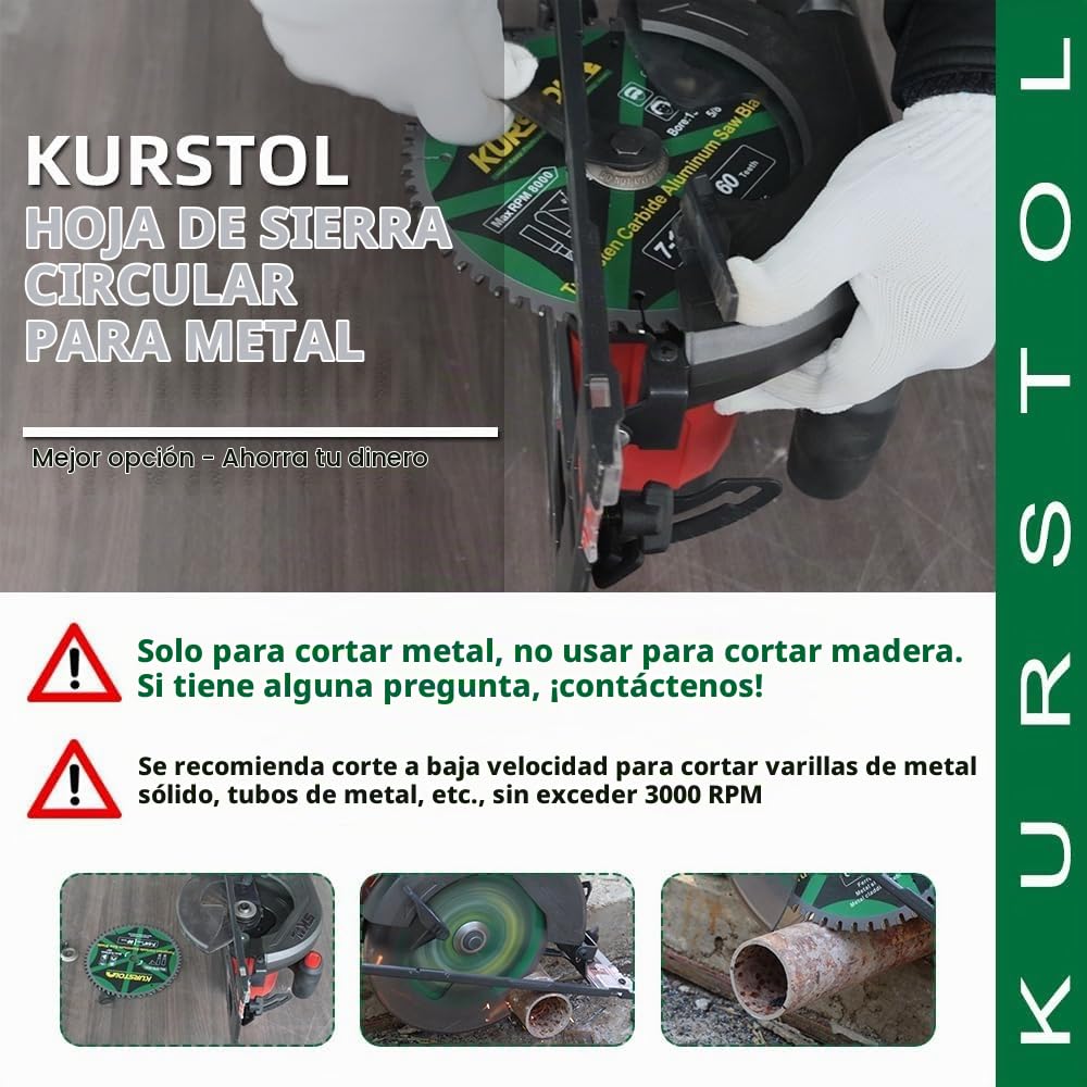 Hoja de Sierra Circular Aluminio 305 x 30 mm (con anillo 25,4 mm) 100T Disco Corte para Metales No Nerrosos Aluminio Plástico