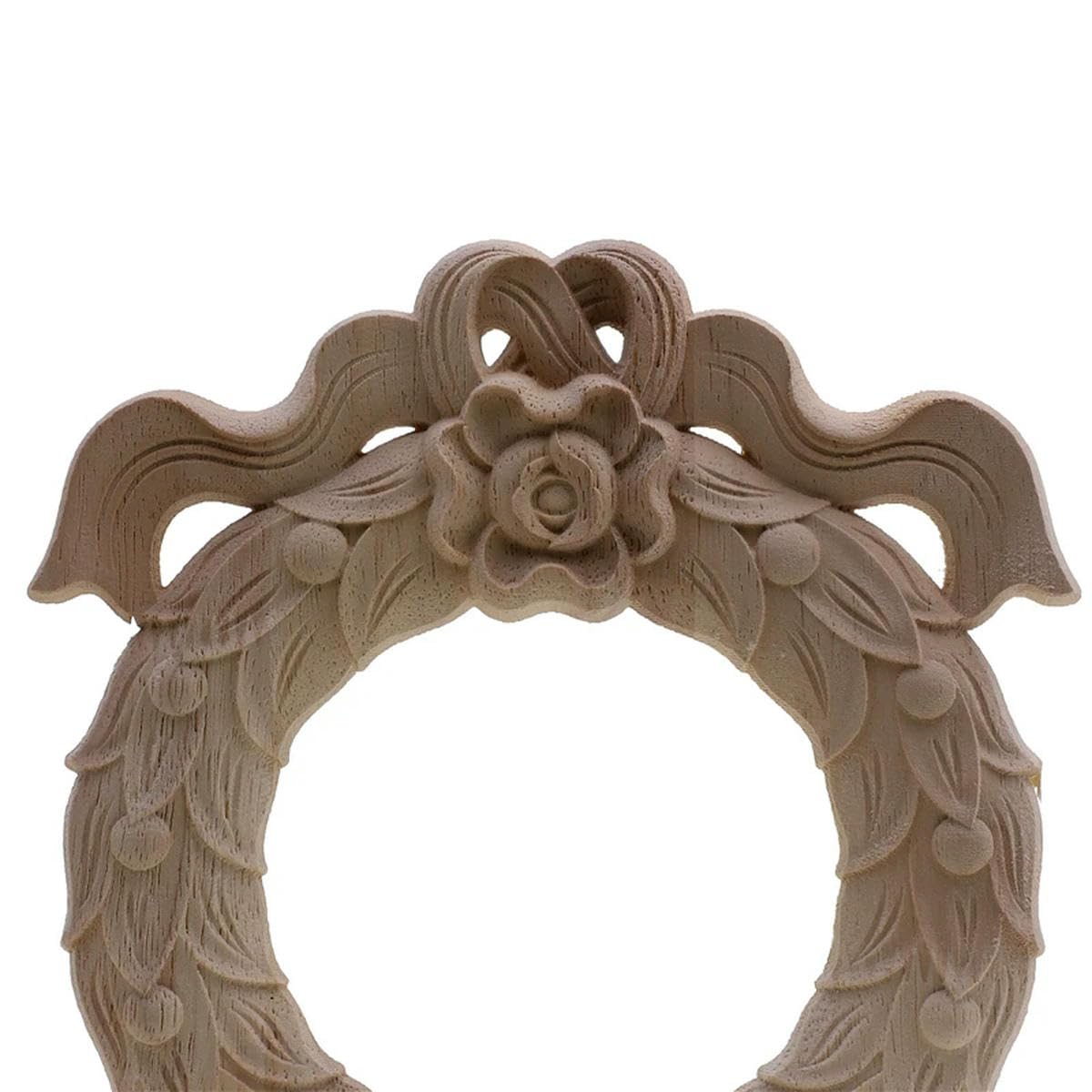 Aplikacja z bali rzeźbiony w drewnie narożnik aplikacja kwiatowa rzeźba w drewnie dekoracyjne drewniane figurki do mebli drzwi naklejka domowa 24 cm x 23 cm