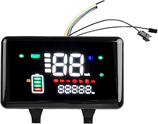 Interfaz de 6 pines con pantalla LCD de velocidad para bicicleta eléctrica con compatibilidad de 4872 V (con parabrisas)