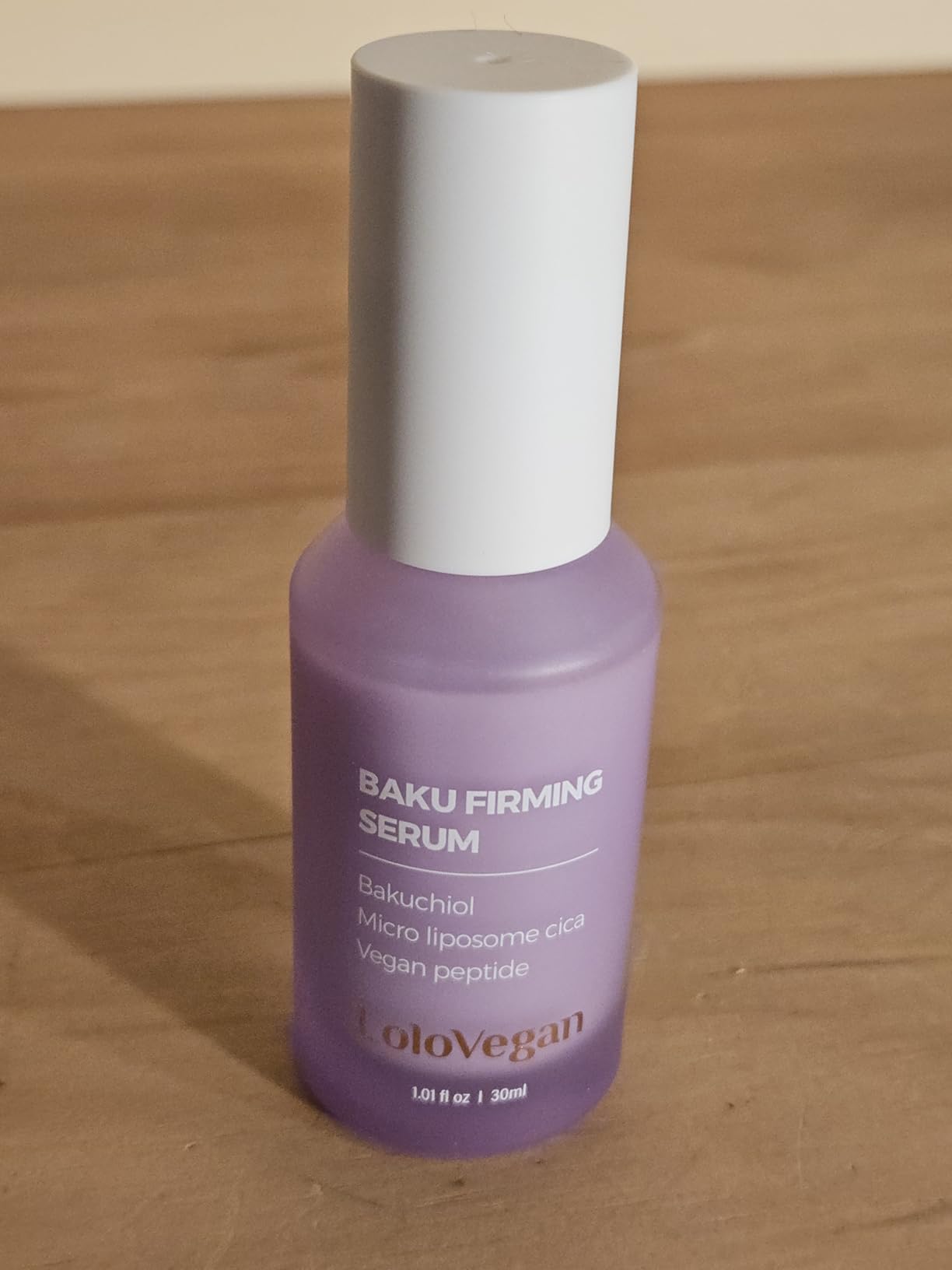 Lolovegan Baku Firming Serum – Bakuchiol Serum with 9 Peptides, Niacinamide, Centella Asiatica, Pore Tightening and Anti-Aging (30ml/1.01 fl.oz)
