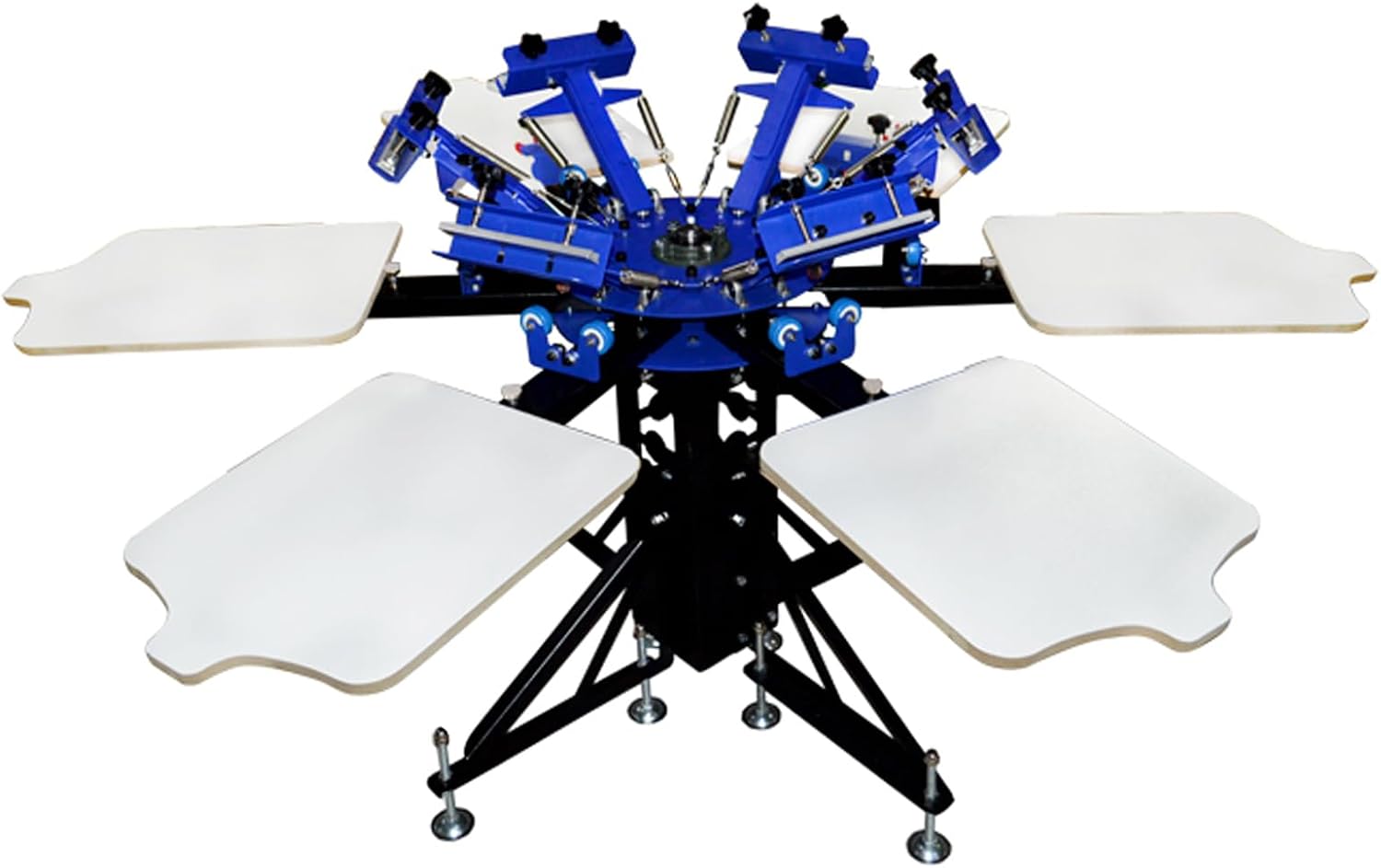 HayWHNKN 6 Color 6 Station Screen Printing kit with Adjustable Screen Printer Machine Screen Printing Press Materials for T-Shirt Screen Printing