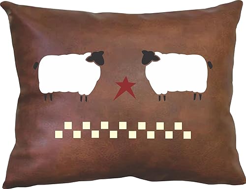 Miniatura 7 de Stencils by Joanie - Letreros de 3 pulgadas con diseño de ovejas primitivas, diseño de granja y frontera a cuadros y estrellas, reutilizables, 7 mil