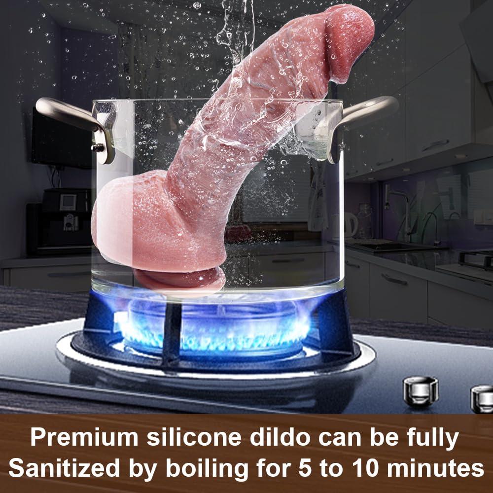 Enorme e spesso fallo da 28 cm, grande fallo realistico in silicone con struttura estremamente ampia, curva e ondulata, fallo XXXL con ventosa morbida per giochi vaginali e anali maschili o femminili