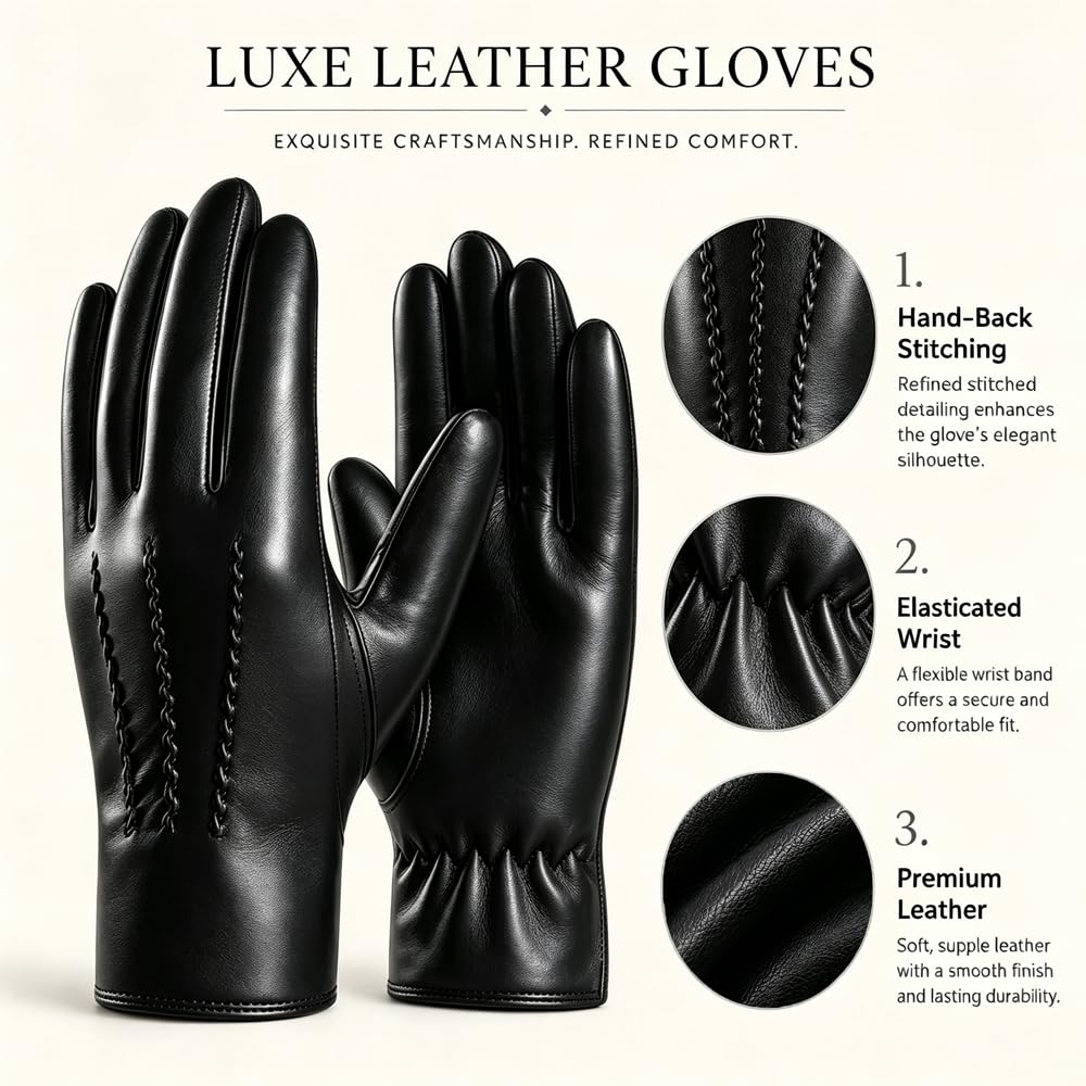 Harssidanzar Herren Lederhandschuhe