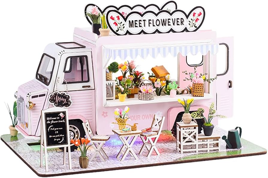 Amazon.com: iiecrKiie DIY Miniature House Kit,Mini Dollhouse KIt