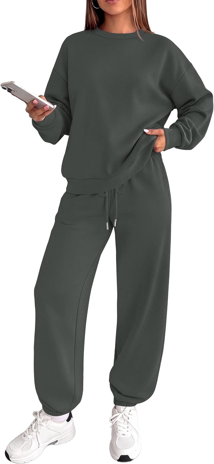  Sweatsuits Women 2 Piece Outfit Matching Lounge Sets Crewneck Sweatshirt Jogger Pants Fall Fashion Clothing 2026 thumbnail