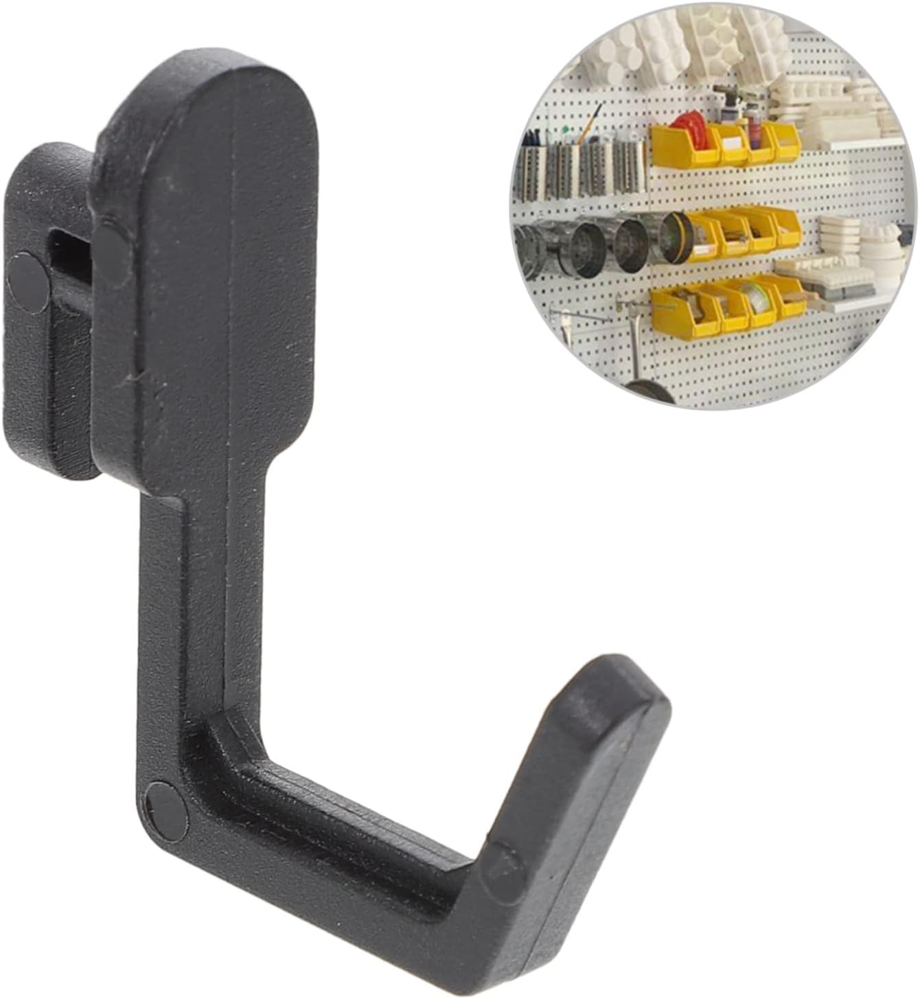 Ciieeo 20Pcs Peg Board Hooks for Storage Plastic Shelf Hangers for Garage Kitchen Bedroom Workshop Organization Display Hooks for Tools Supplies