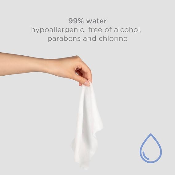Ubbi Fragrance-Free Baby Wipes, 99% Water Based, EWG Verified, 3 Pack | Dermatologist Tested, Plant Based Wipes, Hypoallergenic for Sensitive Skin, Baby Registry Essential, 216 Count