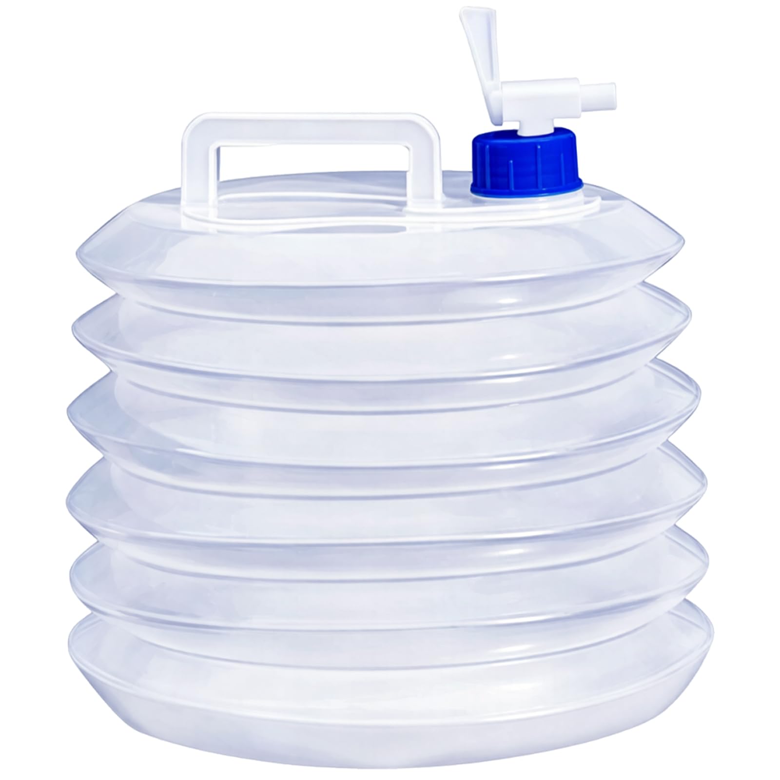 HSHHOOM 10L Collapsible Water Container, 28cm×25cm Camping Water Container, Water Carrier With Tap for Hiking Caravans Picnic (ZDT-10L)