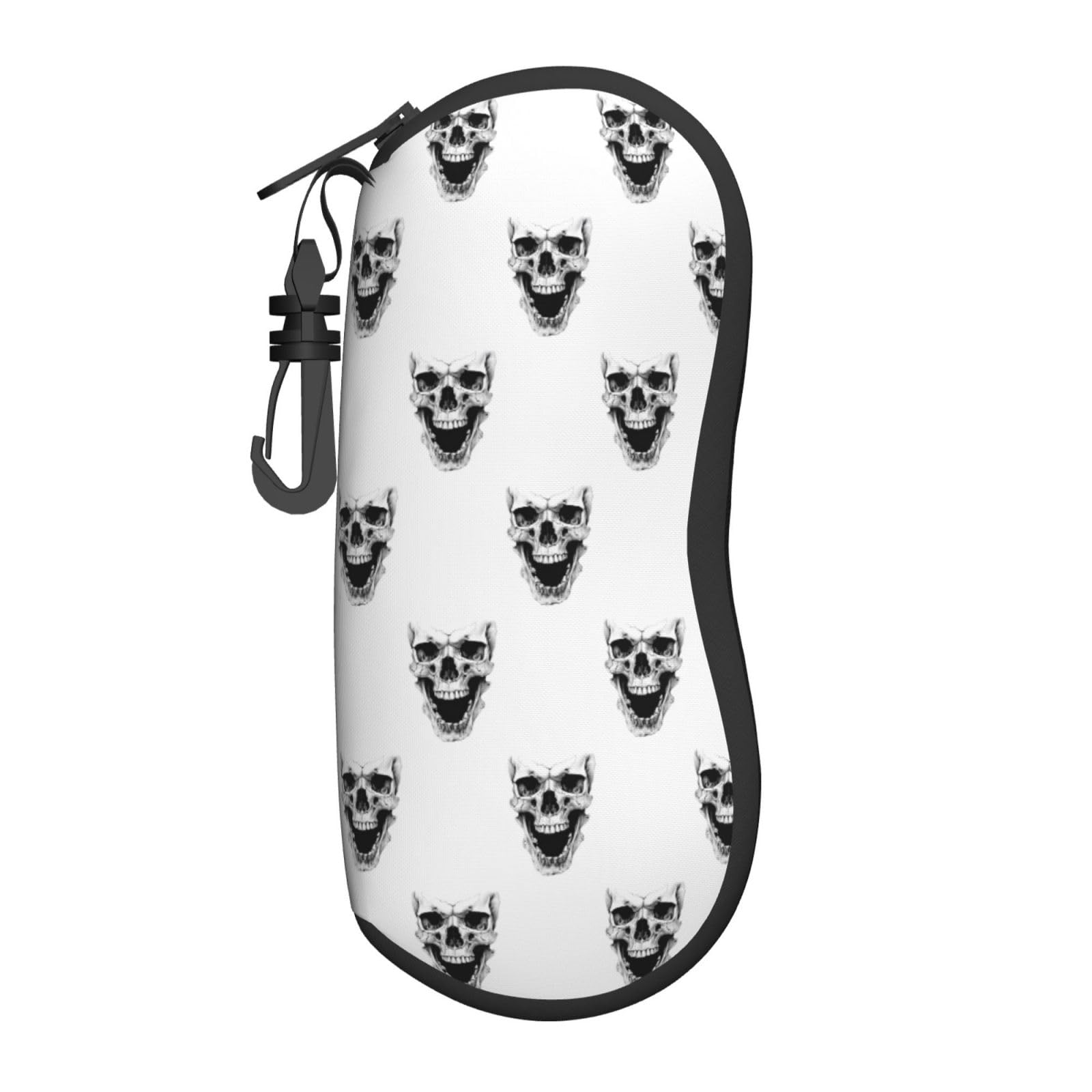 ASPOIJHN (Horror Skull) Eyeglasses Case For Travel Or Carry-On Stylish Design Sunglasses Pouch For Men And Women