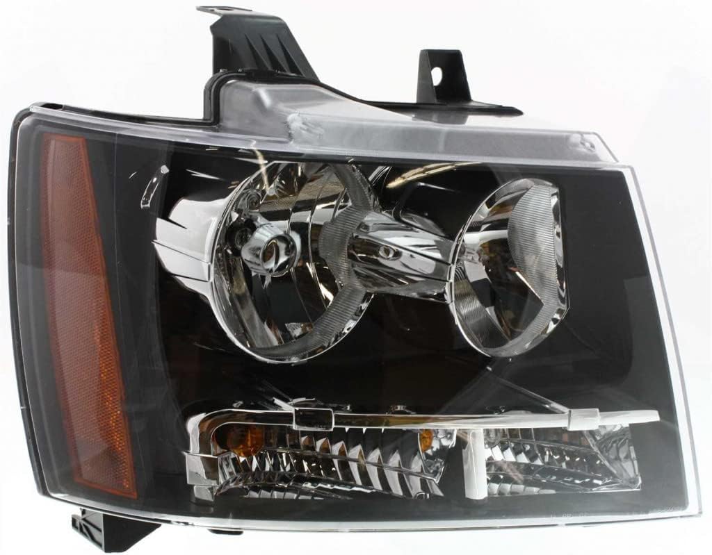 CarLights360: For Chevy Suburban 1500 Headlight Assembly 2007-2014 Driver Side w/Bulbs Black Housing DOT Certified GM2502263 | 20760578, 15895612, 20760578, 15853252