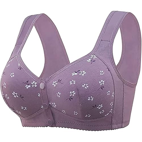Daisy Bras for Older Women Front Closure,Front Closure Bra Cotton Bra,Front Closure Bras for Women No Underwire