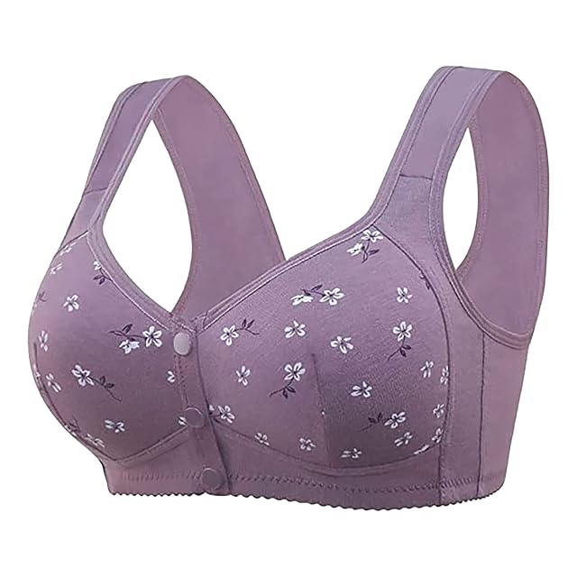 JOFOW Daisy Bra for Seniors Front Closure Womens Bras for Older Women Support Bras for Older Women Lift