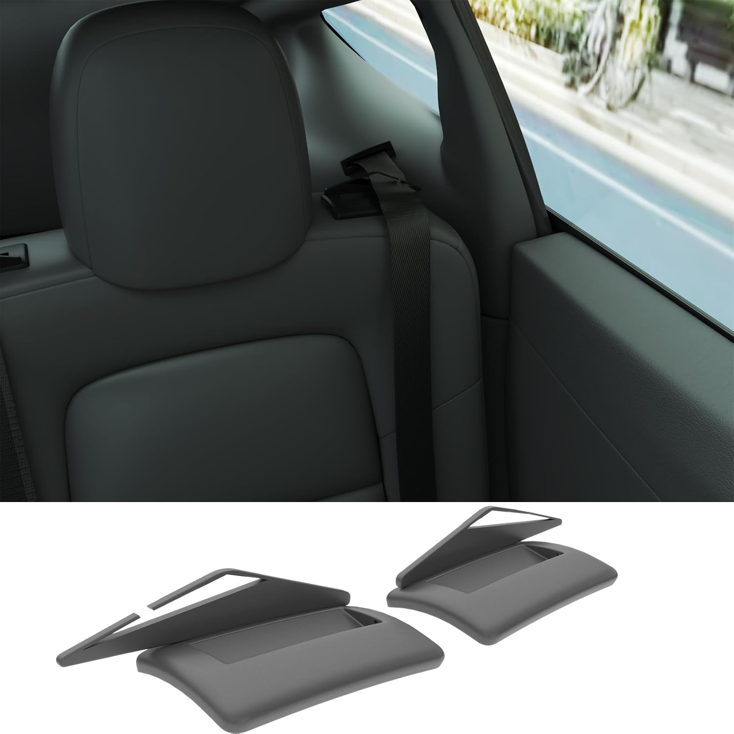 Vaintod Back Seat Belt Guide Holder 2 Pack AntiScratch