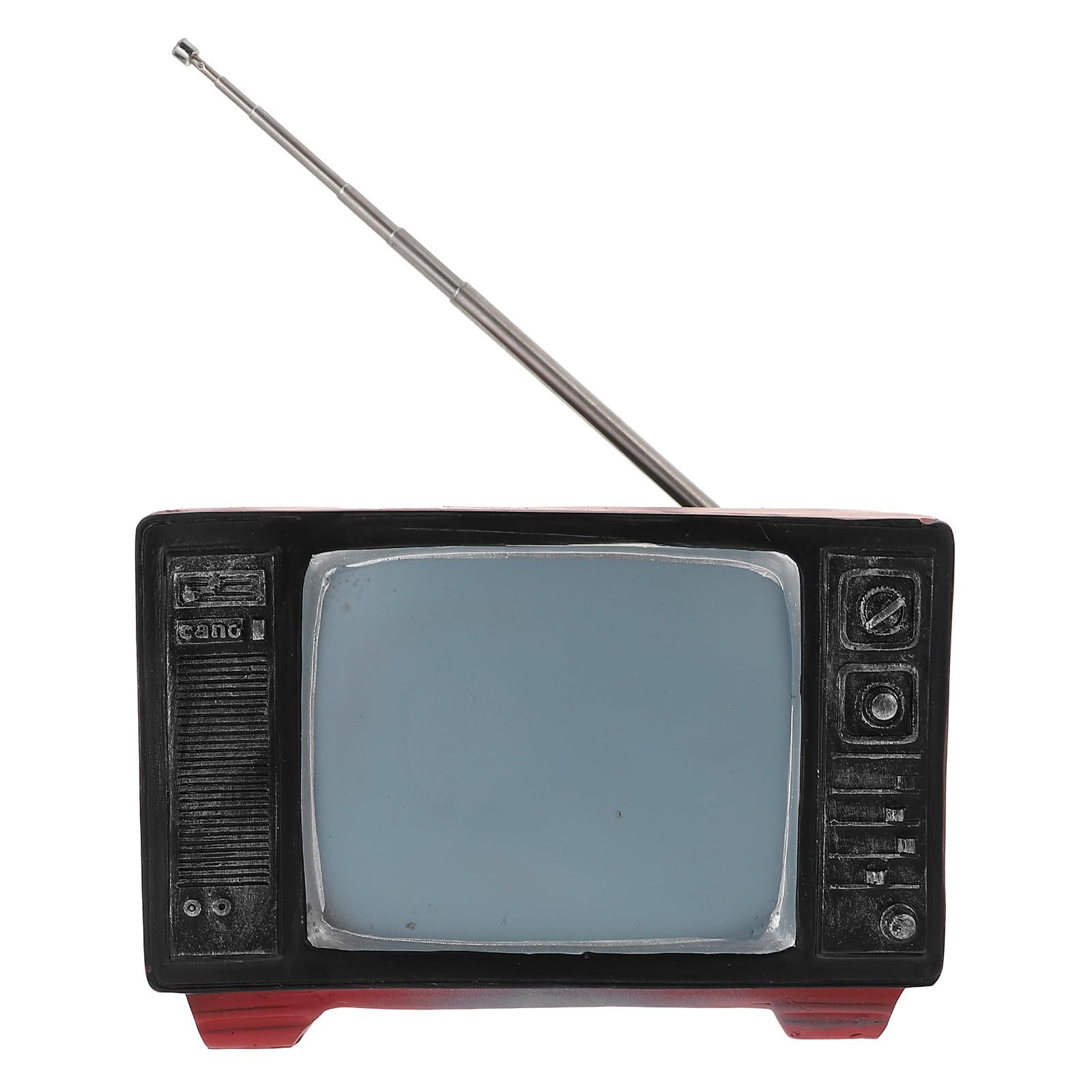 Télévision miniature rétro noire pour une décoration de Noël magique