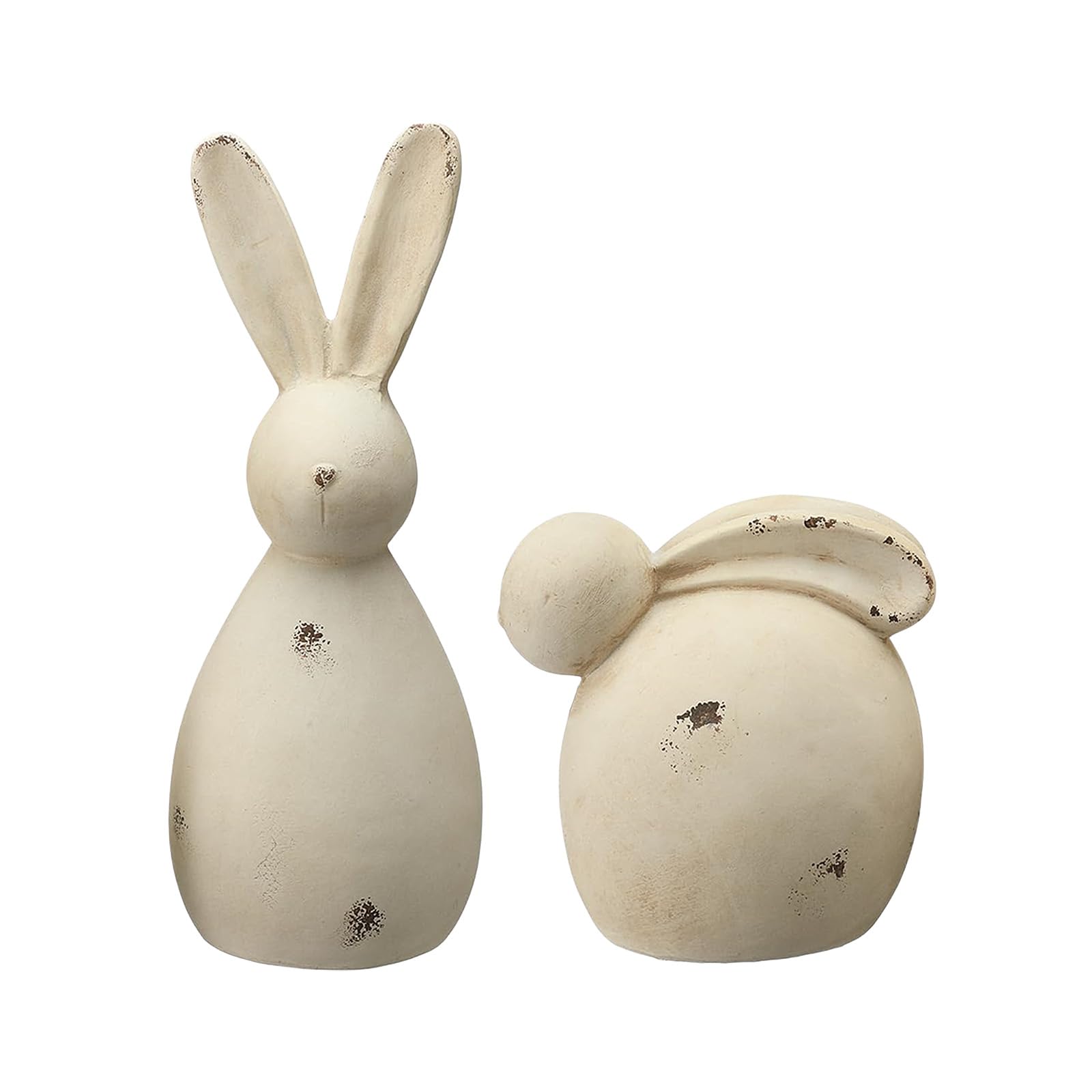 Juego de decoración de conejitos de resina envejecida para decoraciones de