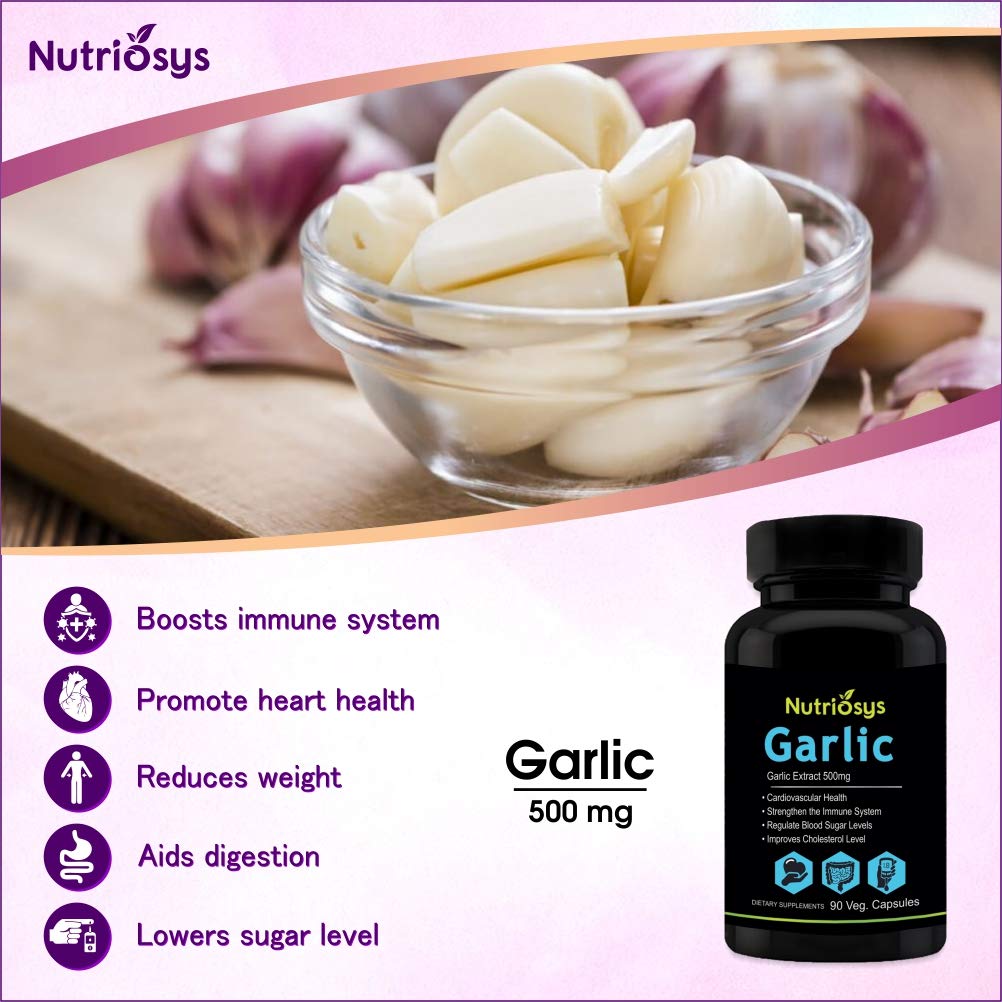 Buy Now Nutriosys Garlic - 500 Mg For Heart Health,Cholesterol Manag...