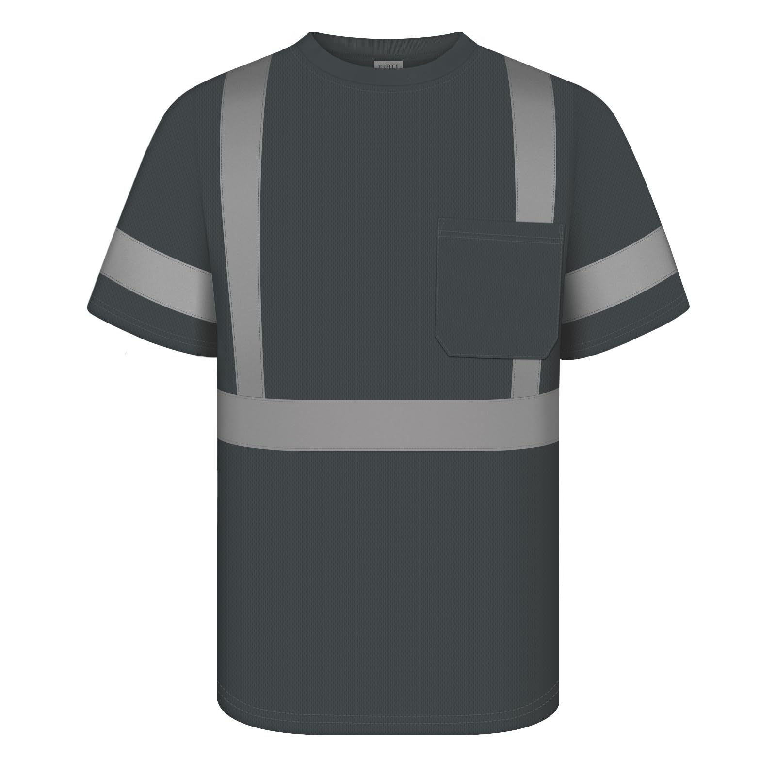 TCCFCCT High Visibility Shirt Class 3 Hi Vis Shirts for Men, Short Sleeve Work Shirts for Men, Safety Shirts for Men Construction, Durable &