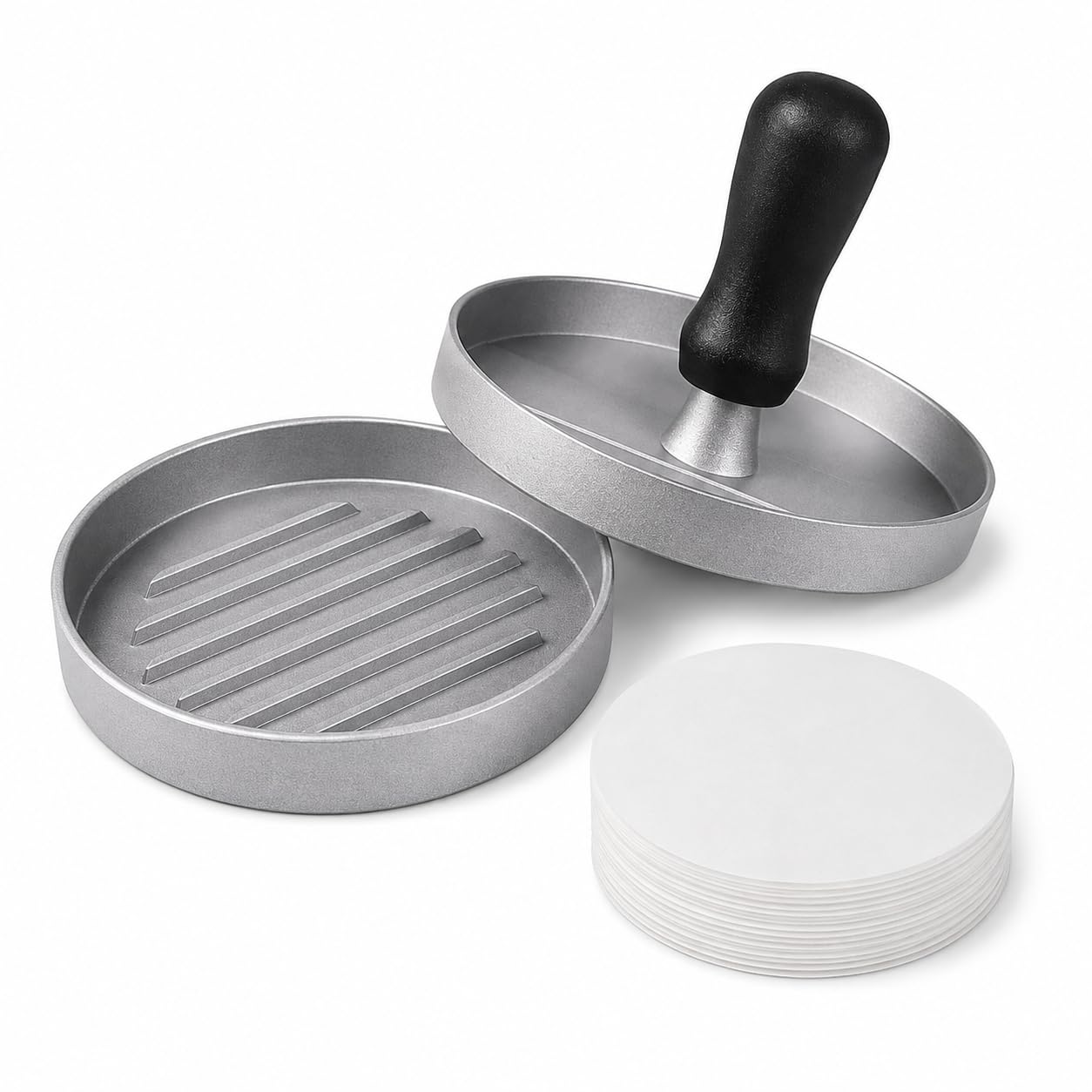 Premium Aluminum Burger Press, Non-Stick Smash Burger Maker & Meat Patty Mould for BBQ, Grilling & Kitchen Cooking Accessories (1 Pcs)