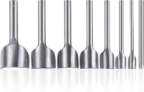 8 perforaciones de cuero semicircular para manualidades, 0.2-1.57 pulgadas