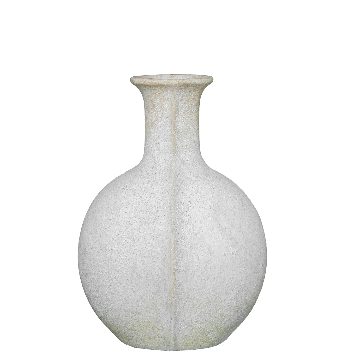 JARRÓN CERAMICA 36CM BLANCO RÚSTICO_26X20X36CM