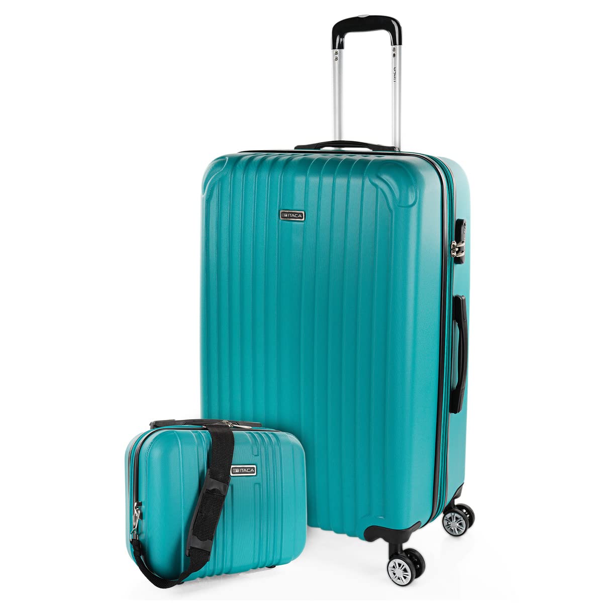 ITACA - Maletas Grandes De Viaje Rígidas Ligeras con 4 Doble Rueda 360° Maleta Grande 23 Kilos Alta Resistencia Extensible Maleta XL Duradera, Mandarina — view 48
