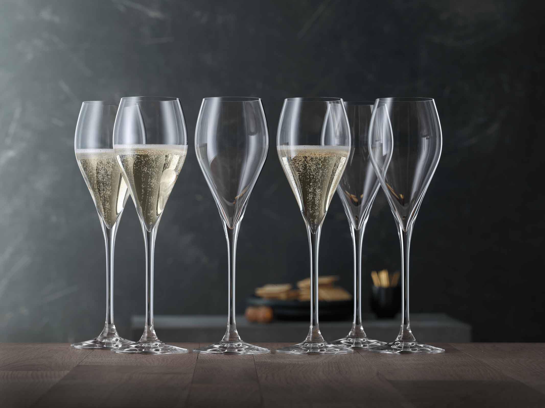 Spiegelau Champagner Gläser Sparkling Party 250ml, 6 Stück, Special Glasses, 4900329, Sektgläser aus Kristallglas, Champagnergläser spülmaschinenfest