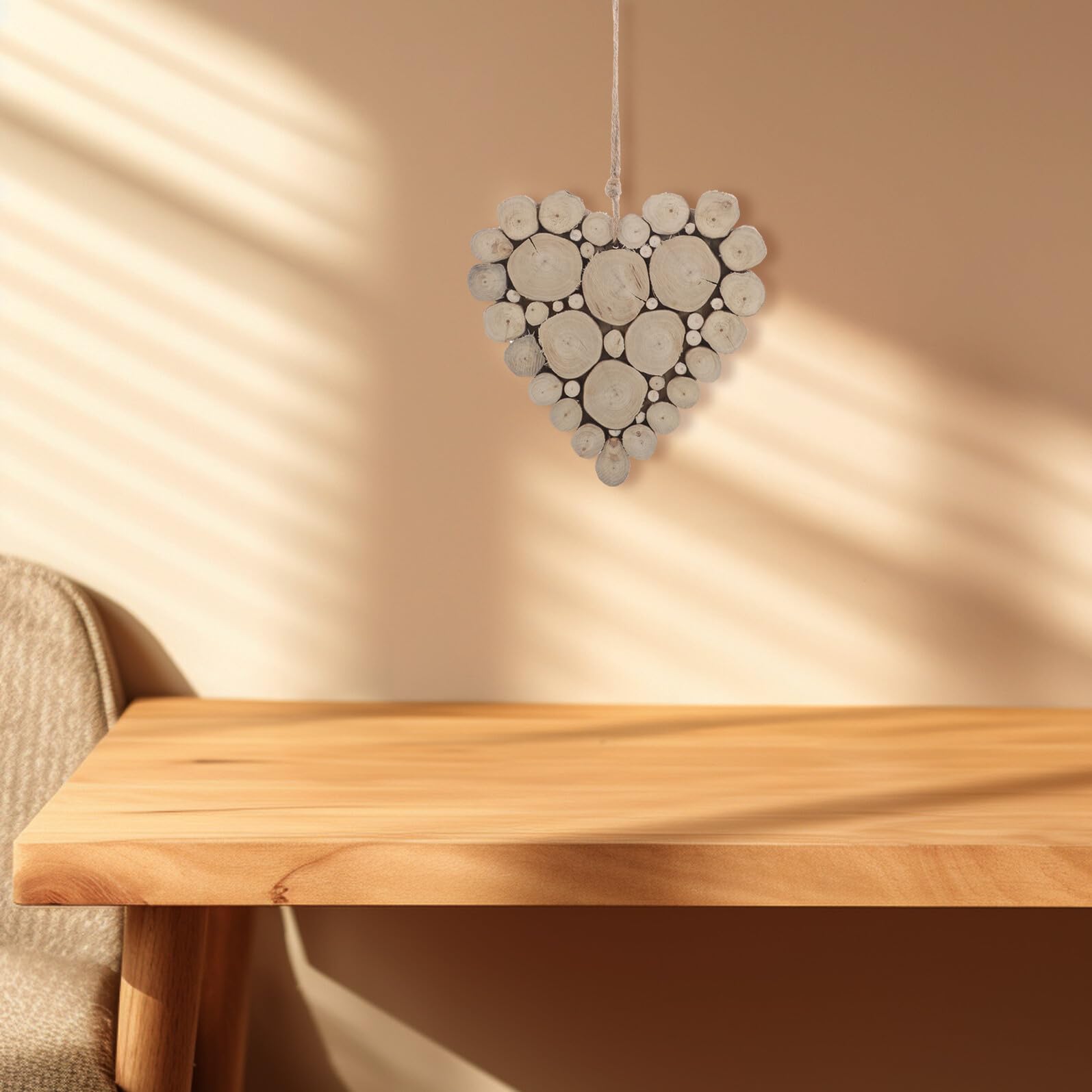 VALICLUD Adorno Colgante de Madera en Forma de Corazón 20 CM para Decoración Rústica de San Valentín Decoración de Mesa y Pared para Hogar y Fiestas Románticas