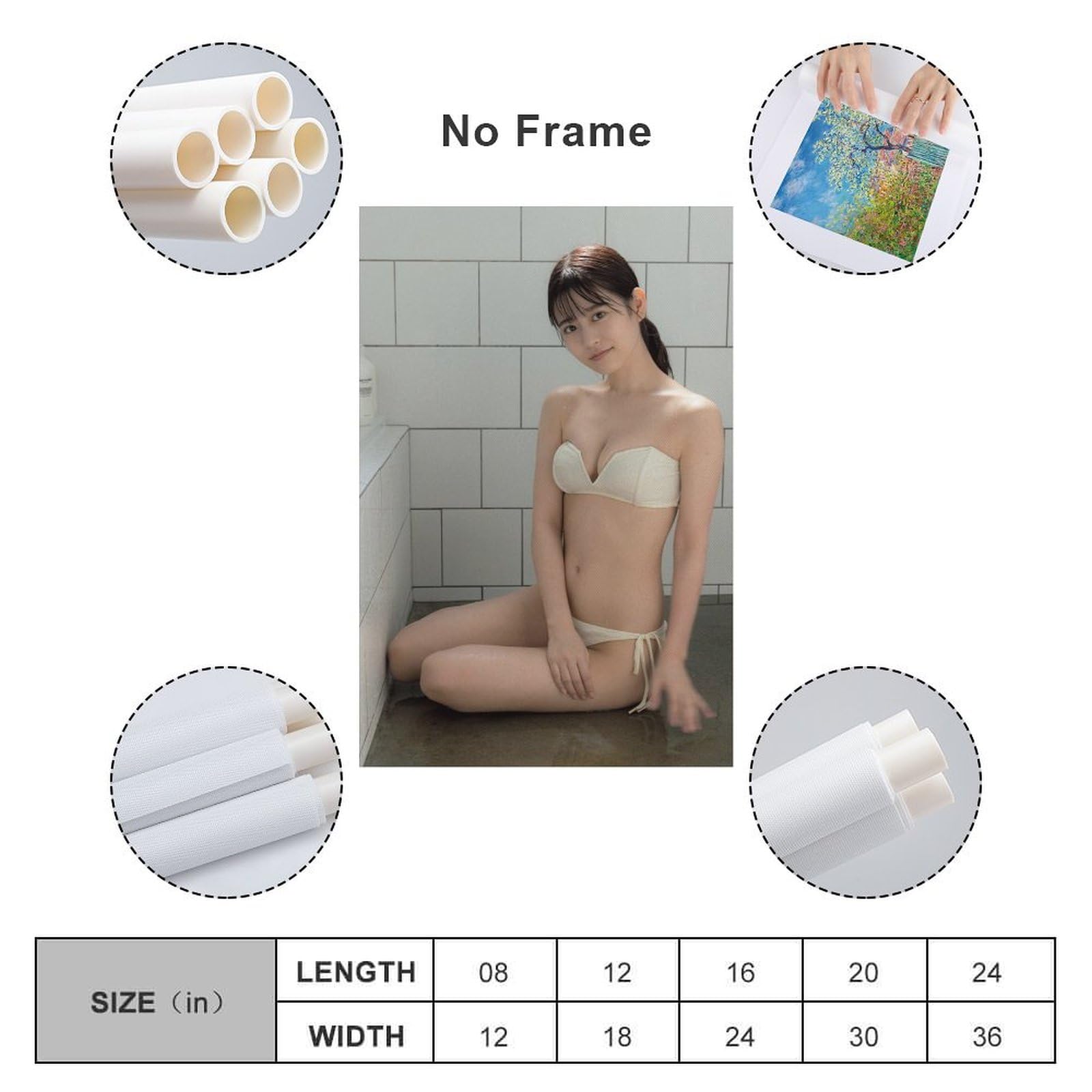 Amazon.co.jp: 月足天音下着 水着 アート写真ポスター ポスター 装飾