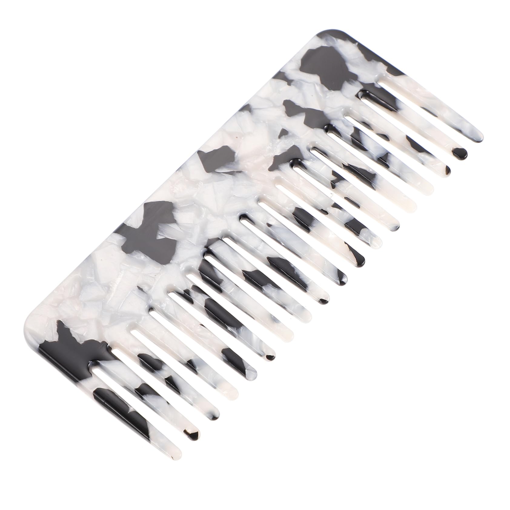 1 peine de dientes anchos antiestático elegante para todo tipo de cabello, alivia la tensión de los dientes pulidos para un agarre