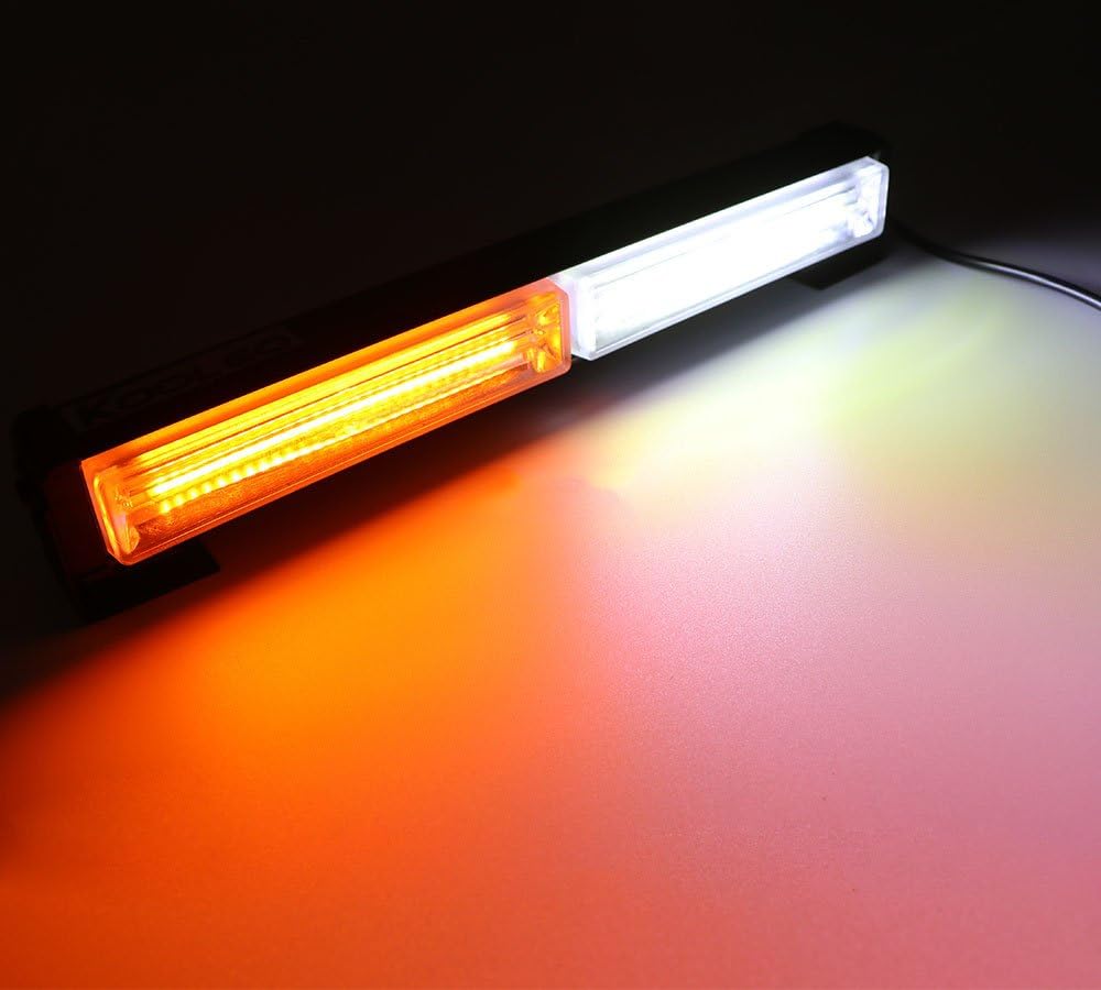 36W COB 12-24V LED Car Truck Strobe Emergency Flashing Hazard Warning Light Bar (Yellow/white)