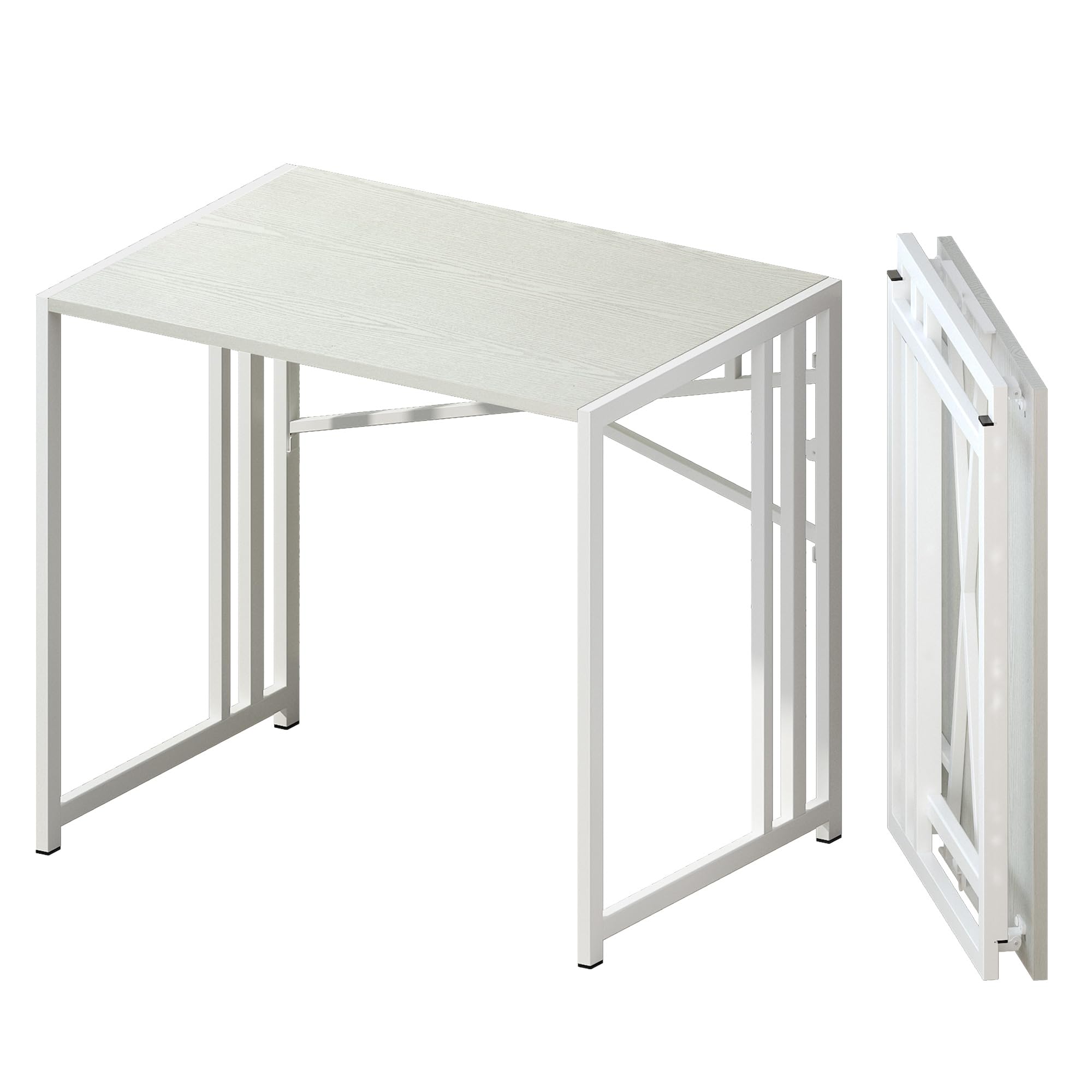 Lutown-Teen 47 inch Folding Desk, Natural and White โ image 1