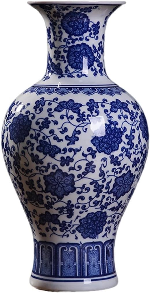 Bzgpmfud B-W19 X H33cm Vase Desktop Ceramic Living Room Flower Decorative Ornaments(B-W19 X H33cm)
