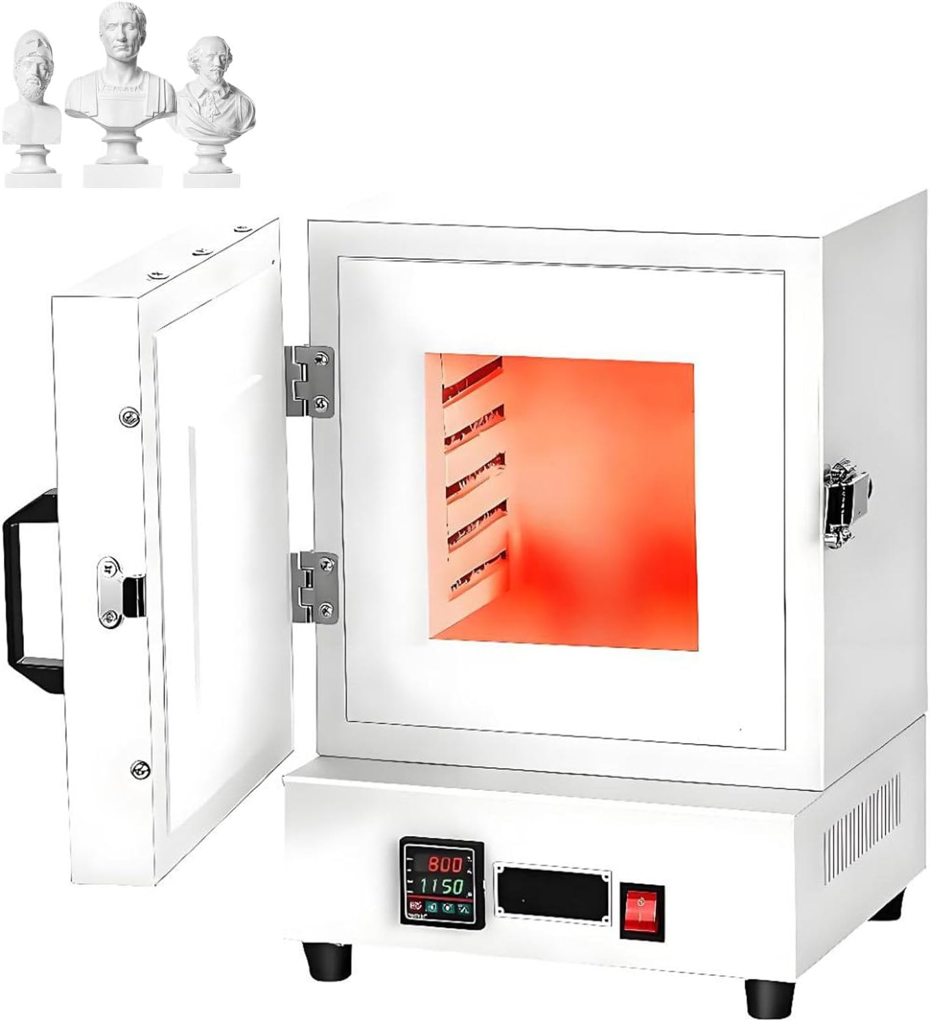 2000W Electric Burnout Oven Kiln, 0-1150℃ Metal Melting Furnace,Closed Laboratory High-Temperature Furnace，Lab Enclosed Muffle Furnaces