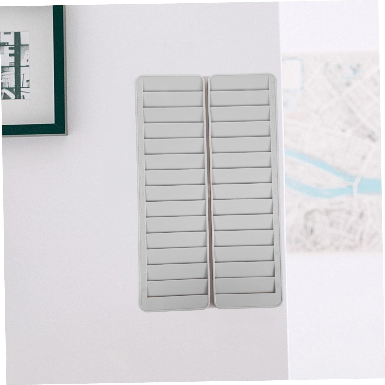Wall Mounted Attendance Card Holder Rack Retractable Organizer