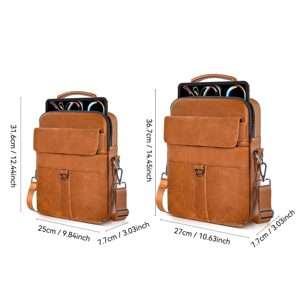 Large Capacity PU Leather Laptop One Shoulder Bag Suitable For Samsung Galaxy Tab S11 11" /Ultra 14.6" Waterproof Carrybag