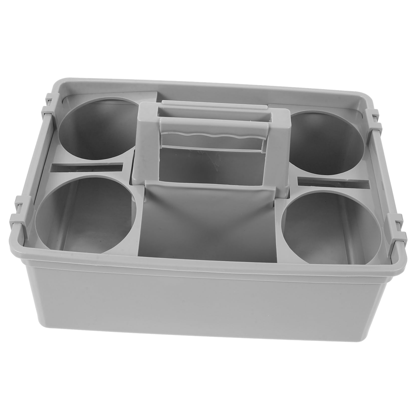 Cabilock Cesta para Productos de Limpieza de Plástico Asas Ligera y Compartimentos Separados para Organizar Herramientas y Utensilios de Limpieza Hogar