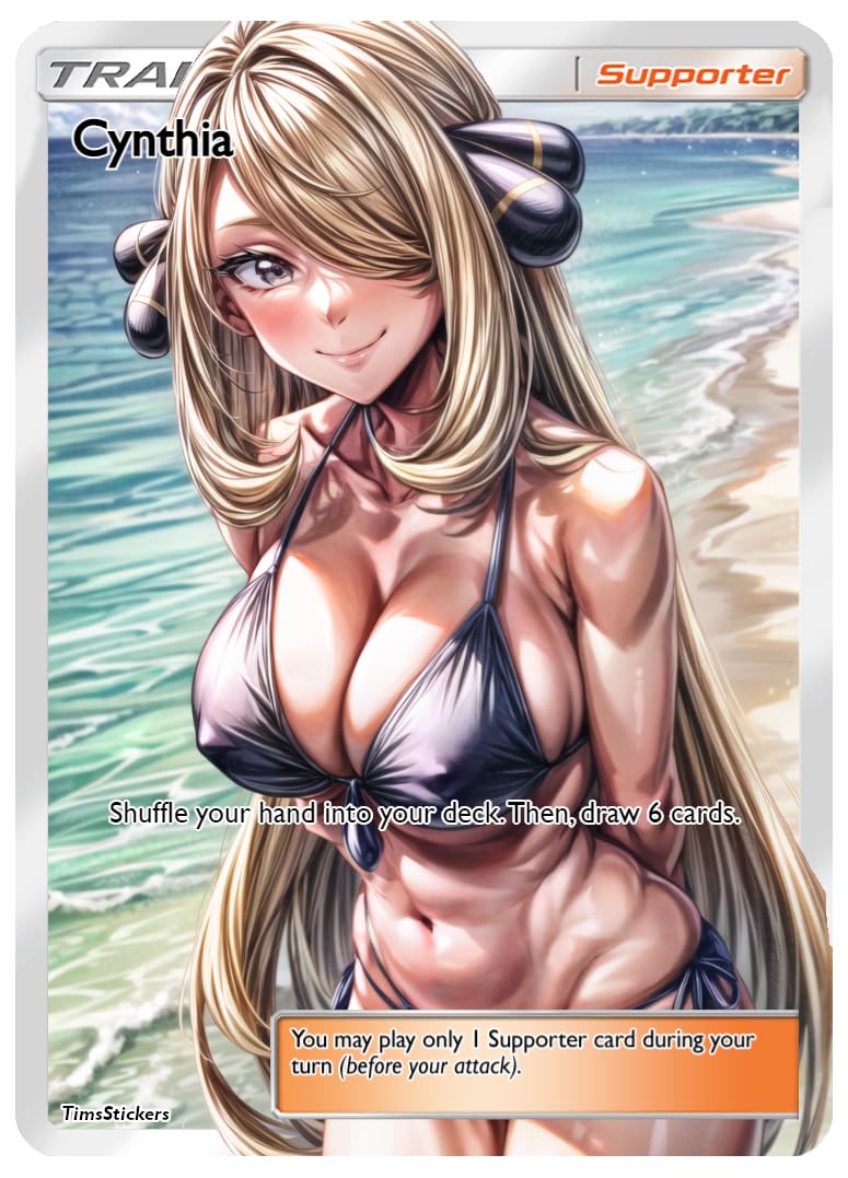 Amazon.com: Cynthia Trainer | Bikini/Beach #1 | Sexy | Lewd | Full Art |  Foil | Non Foil
